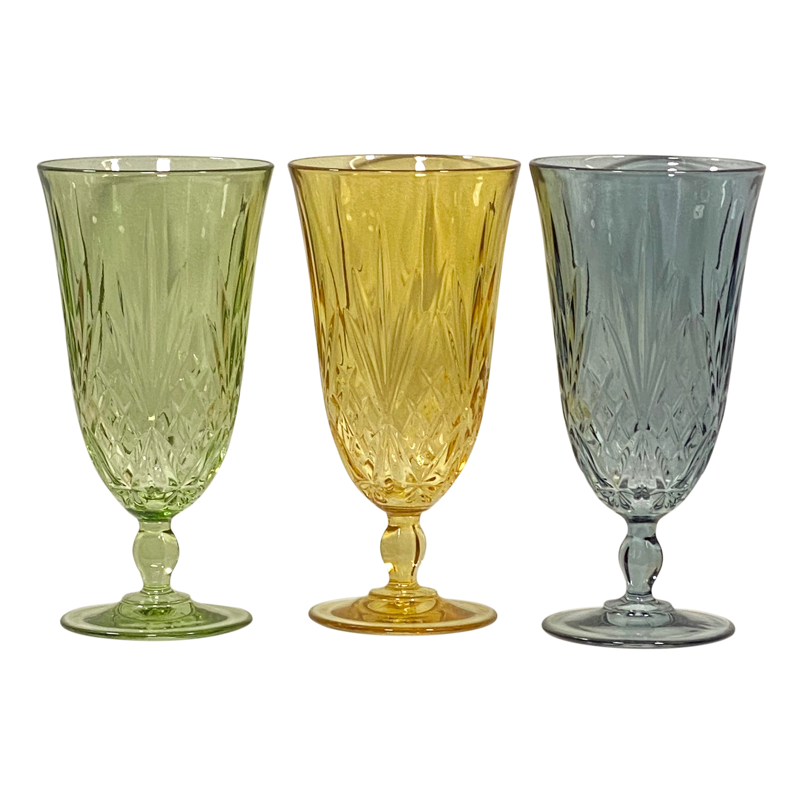 Shannon Water Goblets Moss, Amber, Sapphire